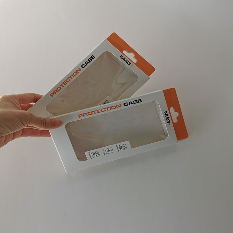 Custom Electronics Products Storage Box Charging Cable Data Line Package Box With Hanger Charger USB Cable Paper Box With Window