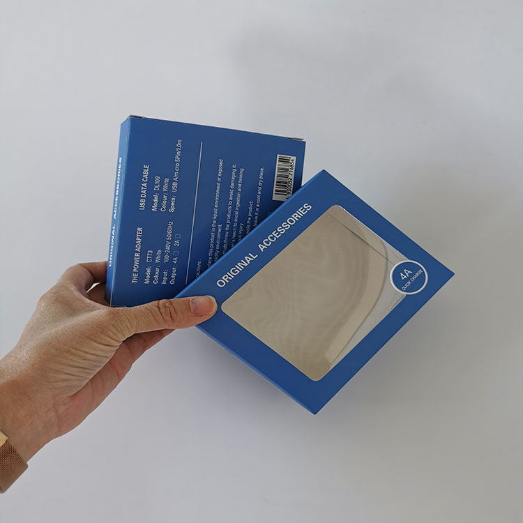 Customized Charging Cable Packaging Box Electronic Products Paper Box Custom Usb Charger Packaging Box With Clear Window