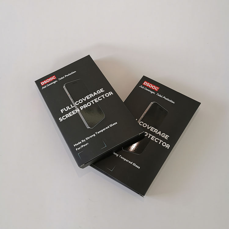 Customized Screen Protector Paper Box Mobile Phone Screen Protector Package Box Tempered Protective Film Packaging Box With UV