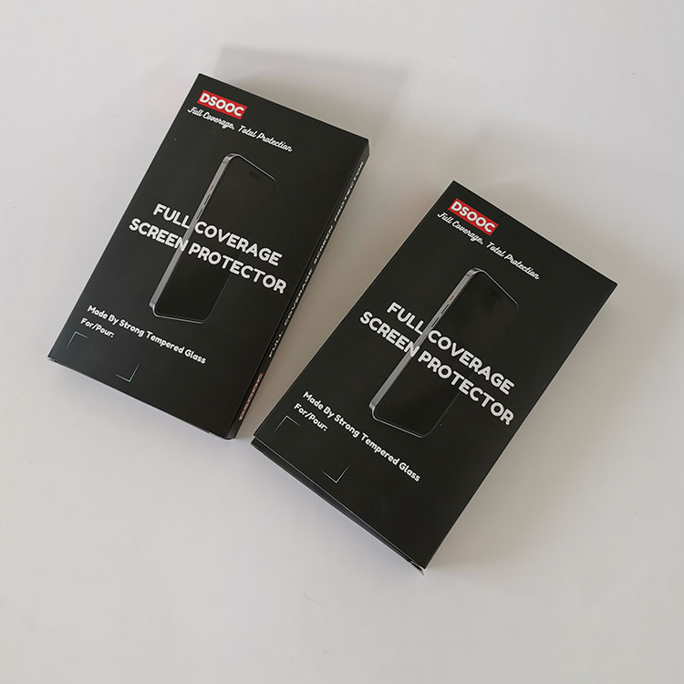 Customized Package Box for Screen Protector Packaging Box for Mobile Phone Screen Protector Protective Film Paper Box With UV