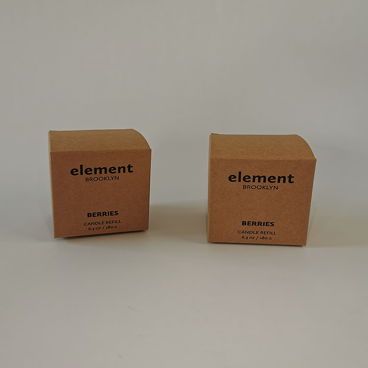 Customized Eco-Friendly Kraft Packaging Box for Candle Foldable Kraft Package Box for Candle Brown Kraft Paper Box for Cosmetic