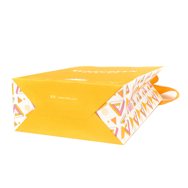 Custom Printed Paper Shopping Bag Clothing Shopping Paper Bag Recyclable Shopping Bag With Ribbon Rope