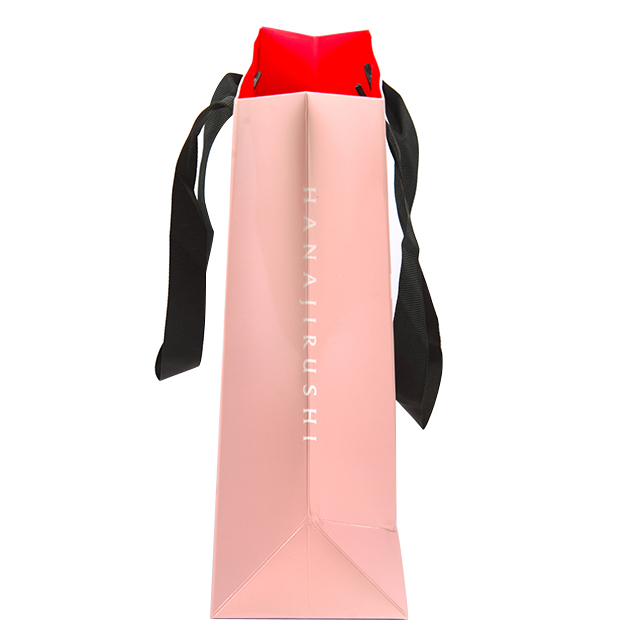 Customized Clothes Gift Packaging Bag With Ribbon White Cardboard Shopping Paper Bag With Ribbon Handle Shoes Gift Shopping Bag