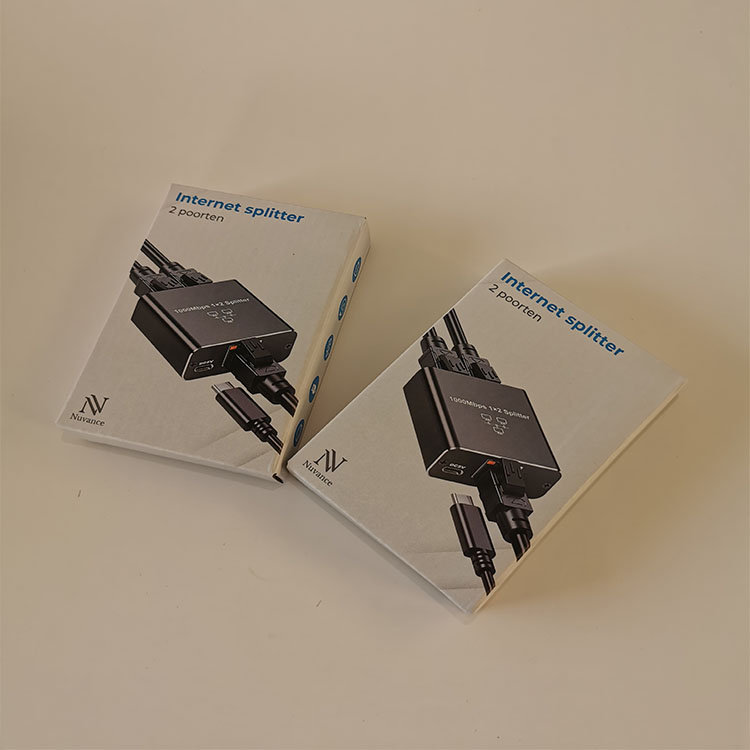 Custom Interior Corrugated Cardboard Paper Box F Flute Paper Box for Electronics Paper Packaging Box for Consumer Electronics