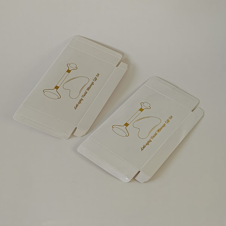Custom Face Mask Packaging Box With Gold Foil White Paper Package Box for Eye Shadow Cosmetic Face Mask Paper Packaging Boxes