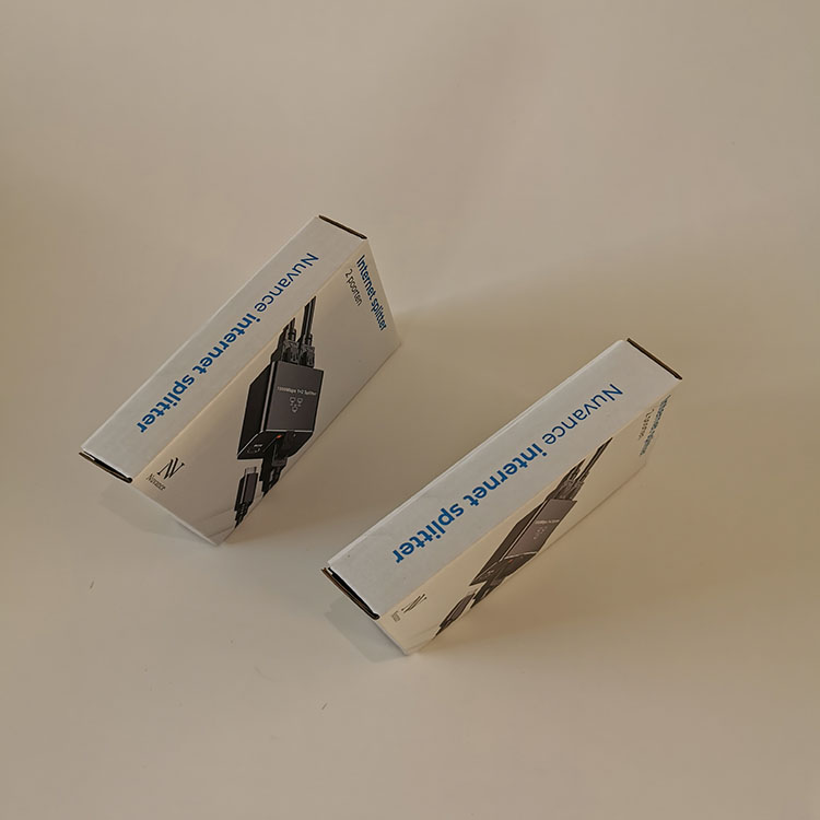 Custom Corrugated Package Box F Flute Folding Paper Box Gray Paper Packaging Box Box for Consumer Electronics