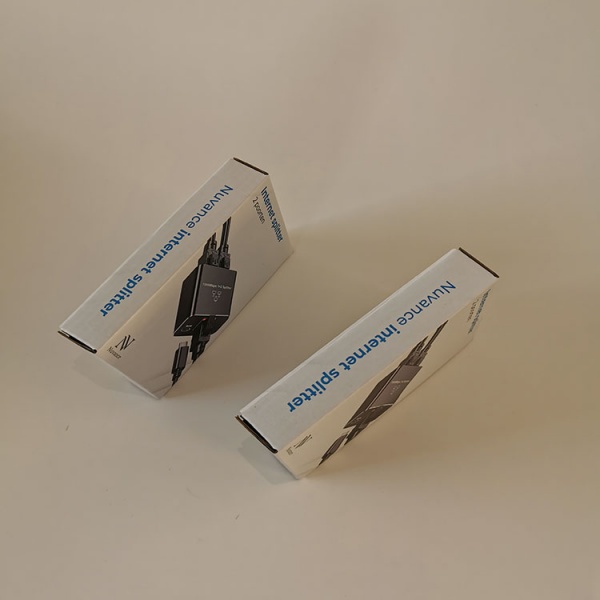 Custom Corrugated Package Box F Flute Folding Paper Box Gray Paper Packaging Box Box for Consumer Electronics