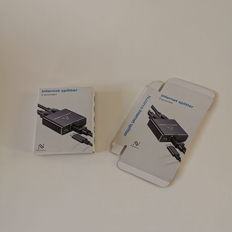Custom Corrugated Package Box F Flute Folding Paper Box Gray Paper Packaging Box Box for Consumer Electronics