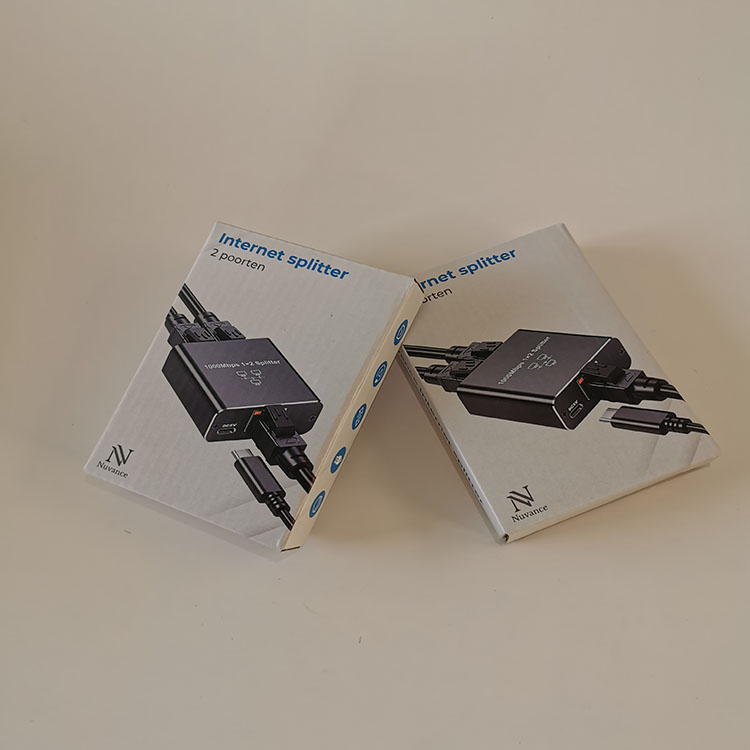 Custom Corrugated Package Box F Flute Folding Paper Box Gray Paper Packaging Box Box for Consumer Electronics