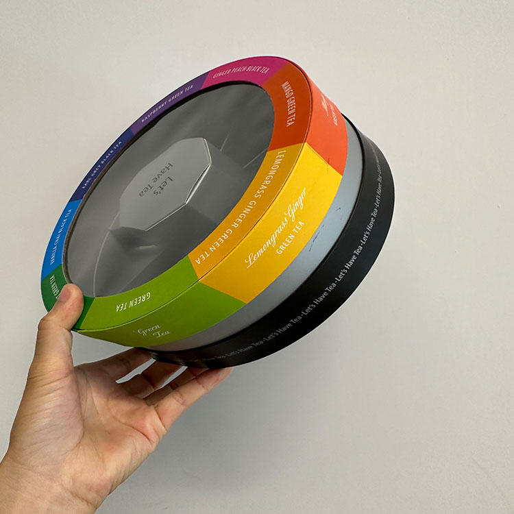 Custom Round Gift Packaging Box for Candy Eco-Friendly Cylinder Paper Box for Gift Round Tube Package Box for Food