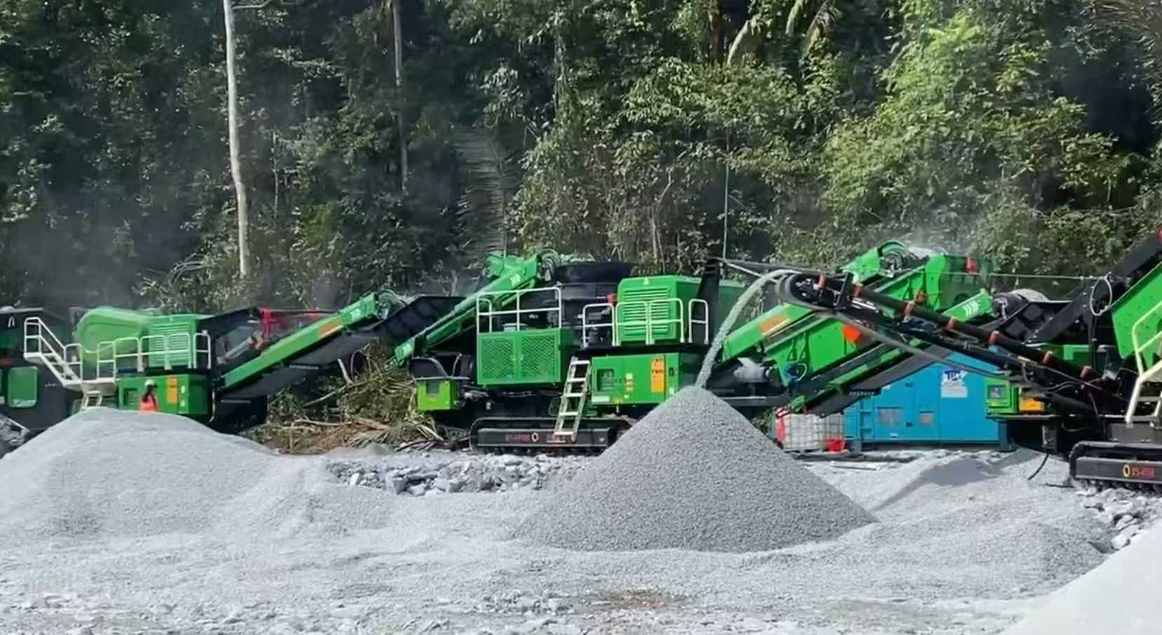 Mobile crushing and screening project