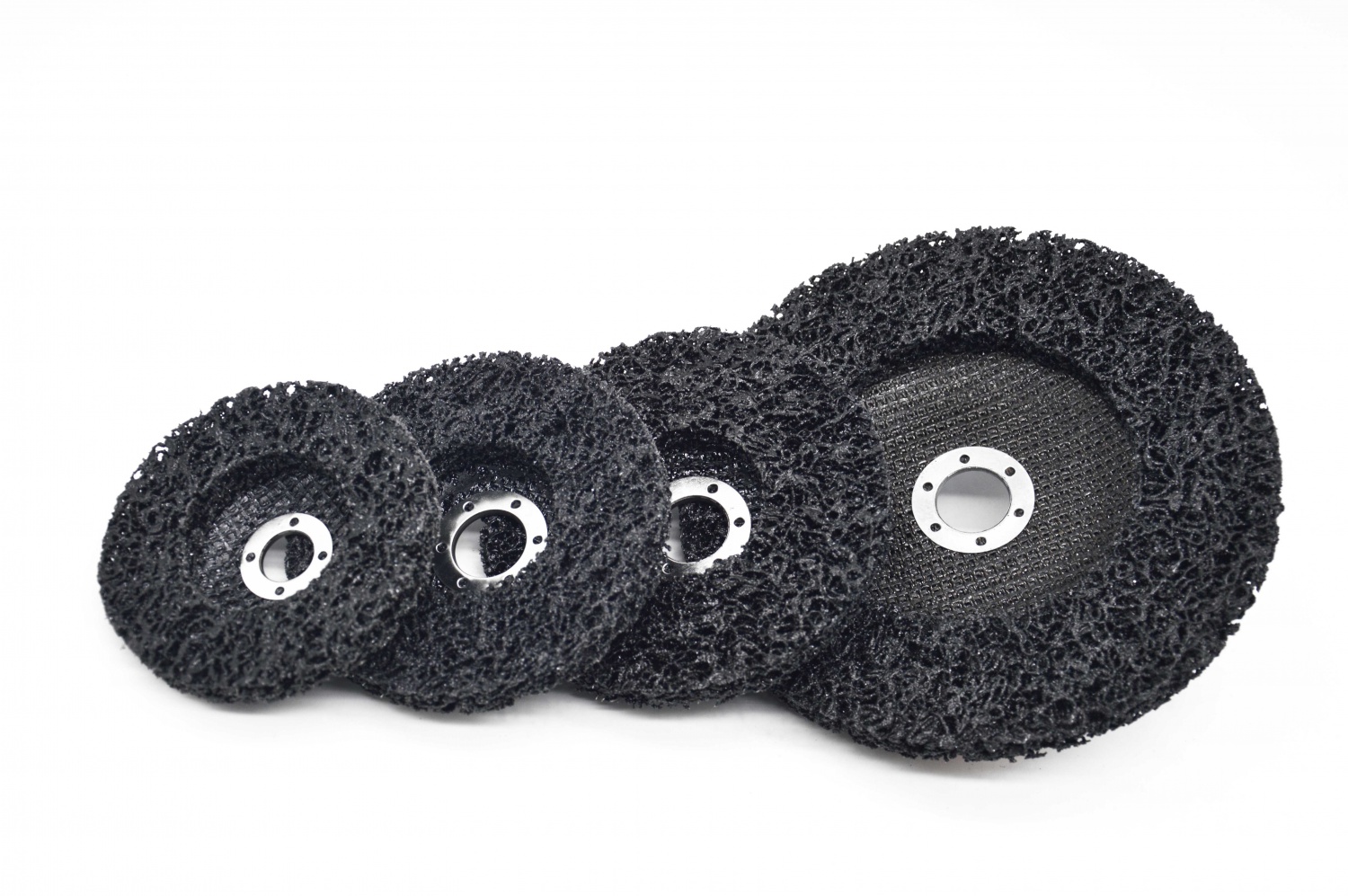 Clean and strip disc with fiberglass backing - black