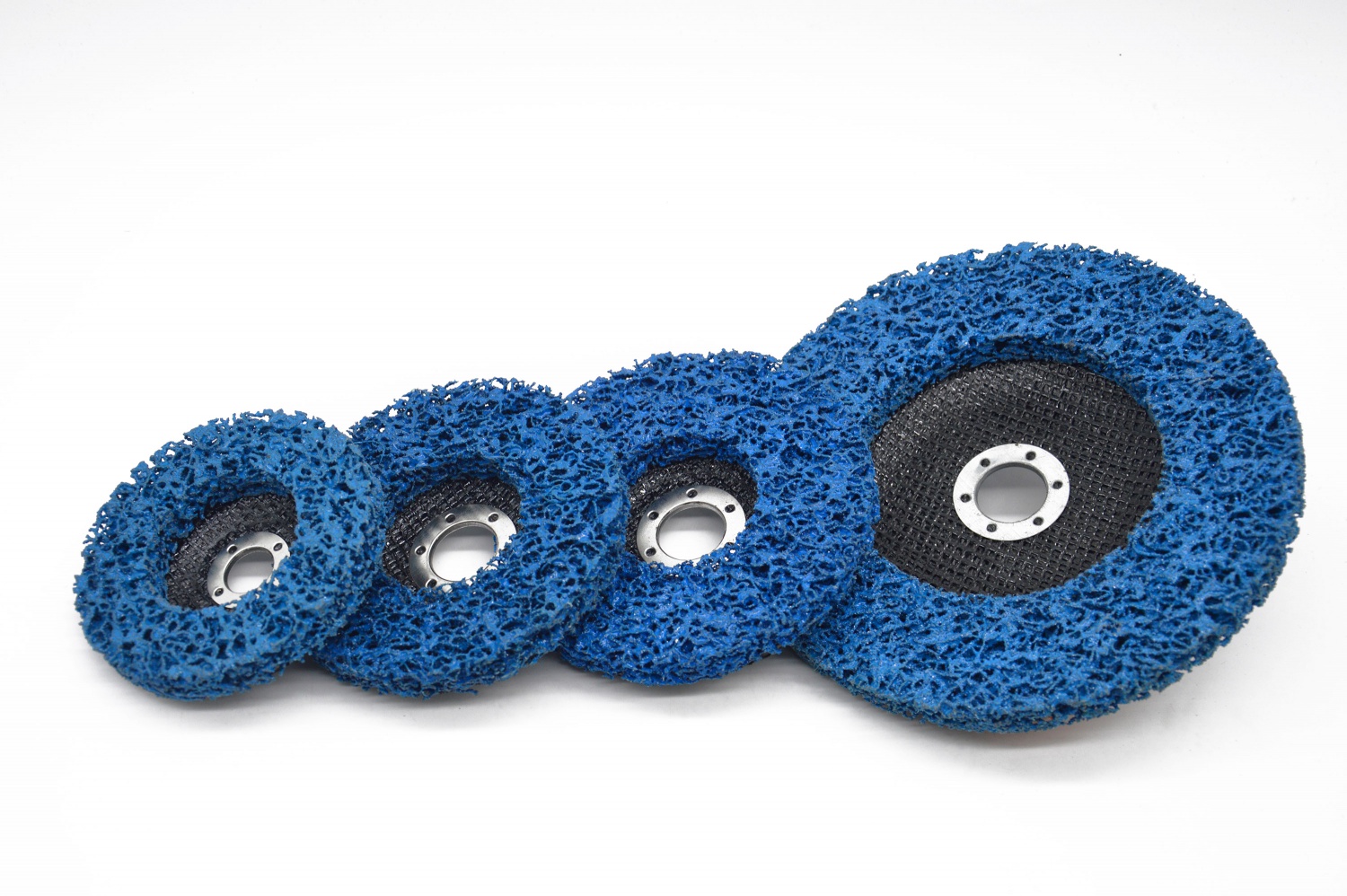 Clean and strip disc with fiberglass backing - blue