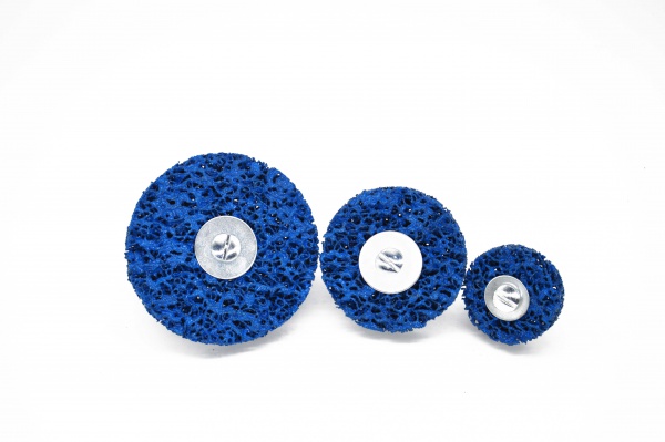 Clean and strip shaft-mounted wheel - blue