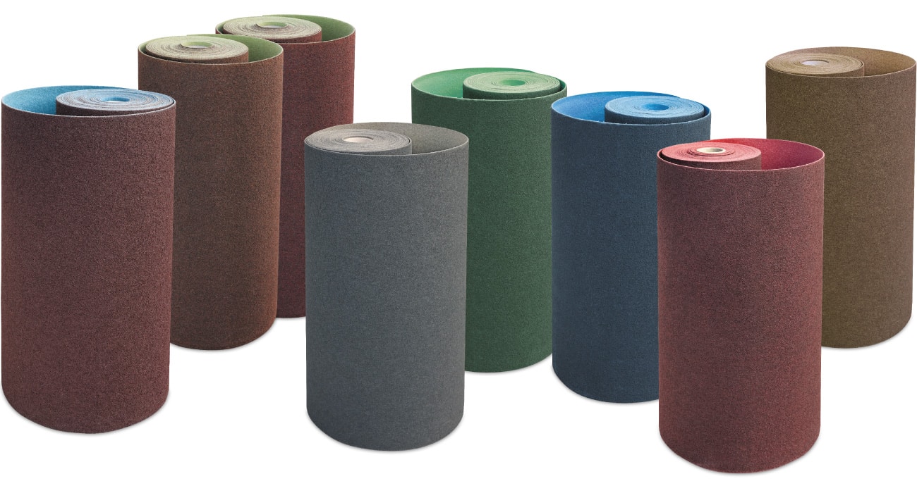 Non-woven surface conditioning jumbo rolls - with scrim back