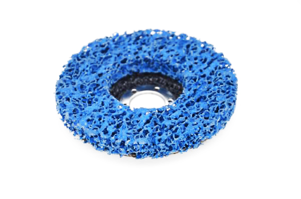 Clean and strip disc with fiberglass backing - blue