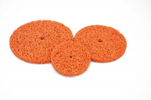 Clean and strip disc with/without center hole - orange