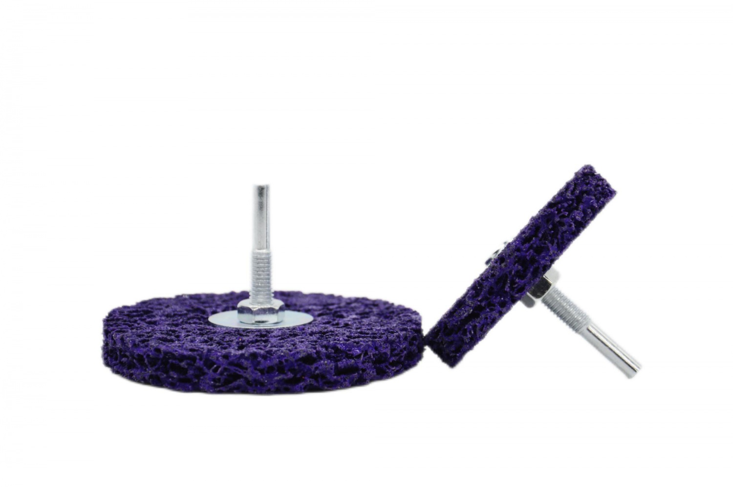 Clean and strip shaft-mounted wheel
