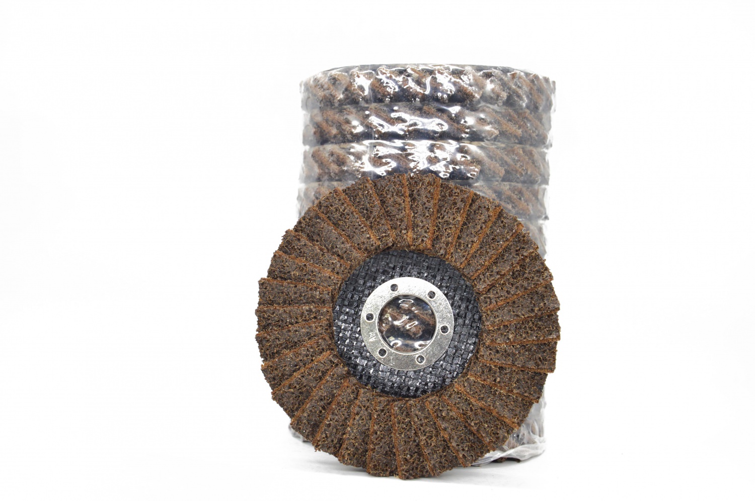 Non-woven surface conditioning flap discs