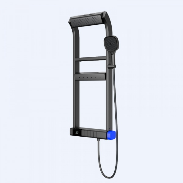 Modern Bathroom 360 degree Top Shower LED Digital Display Thermostatic Shower Panels Piano Keys Bathroom Shower Set