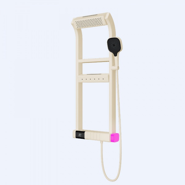 Bathroom LED Thermostatic Waterfall Shower Column Set Shower Panels