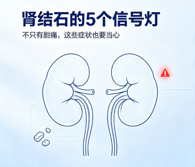 肾结石的5个“信号灯”：不只有剧痛，这些症状也要当心