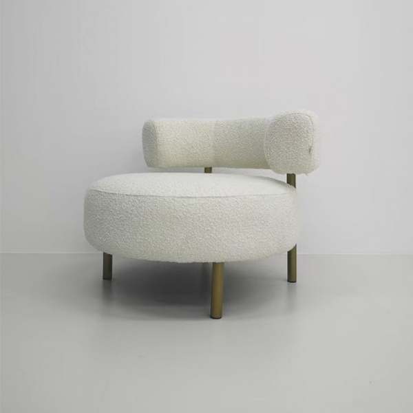 Nordic light luxury design single living room furniture sofa chair leisure cloth sofa backrest chair