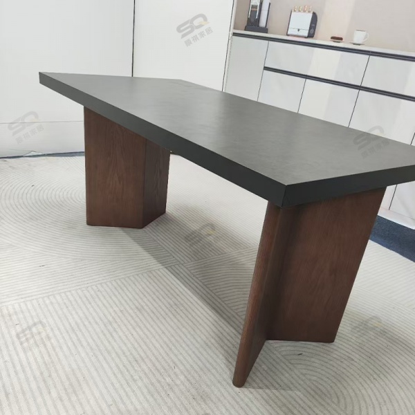 Solid Wood Table Leg Dining Tables and Home Furnishings Modern Minimalism Style Super Large Dining Table Suitable