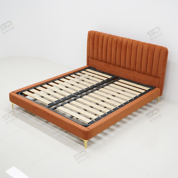 hot selling Style Popular Luxury Home Furniture Bedroom furniture Queen Size Fabric Bed Frame 910