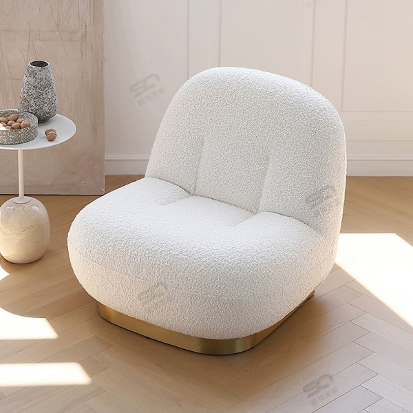 Chair Wholesale High Quality Modern Revolving Living Room Sherpa Teddy Lambswool Lounge Accent Boucle Leisure Fabric