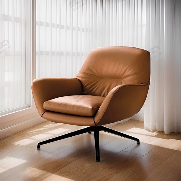 Wholesale Leisure Single Chair Iron Frame Accessories Modern Simple Rotating Armrest Single Sofa