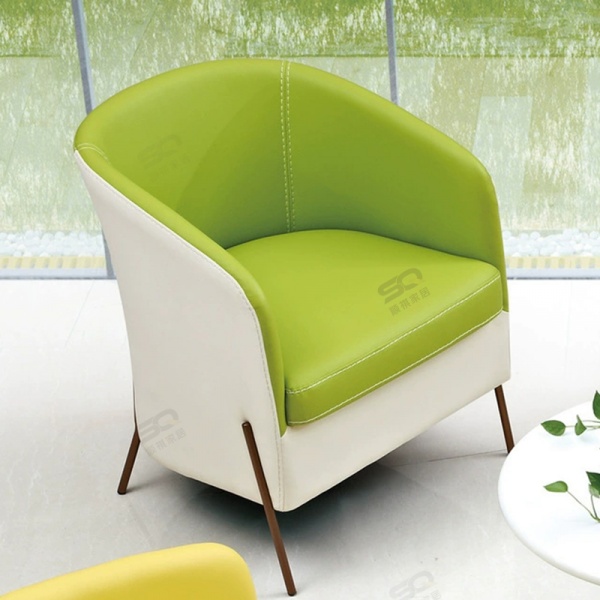 Wholesale Low Price Hotel Lobby Reception Chair Single Sofa Chair Green Dining Room Armchairs