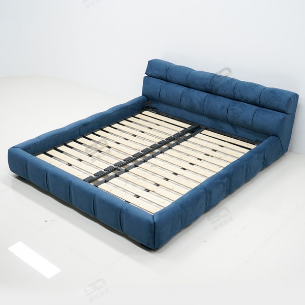 modern simple master bedroom queen bed 1.8 meters light luxury fabric tatami ins double bed