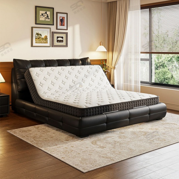Design King Size Luxury Leather Leather bedrooms Furniture sets up-holstered beds