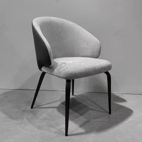 light luxury dining chair home modern simple backrest chair  restaurant designer high-end cloth desk chair