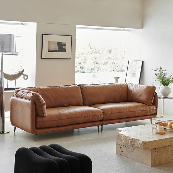 luxury leather living room Fashion Sofa set  leather Minimalist Modern Creative Household Sofa