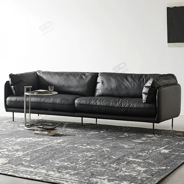 Foshan Factory leather sofa living room genuine leather sofa luxury classic modern sectional sofa