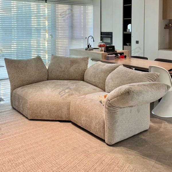 Fabric Sofa Living Room Minimalist Special-shaped Corner Chenille Fabric Combination Sofa