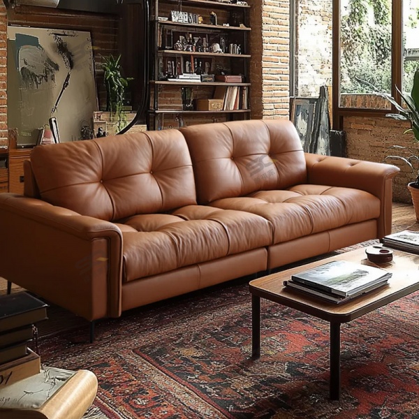 modular Fabric and leather sofa modern living room sofas  leather L shaped low arm sofa couch for apartment