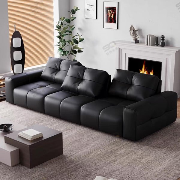 Living Room Furniture Modern Leather Electric Sofa Bed Simple Design High Quality Pull Out Sofa Bed Light Luxury Couch Bed Set