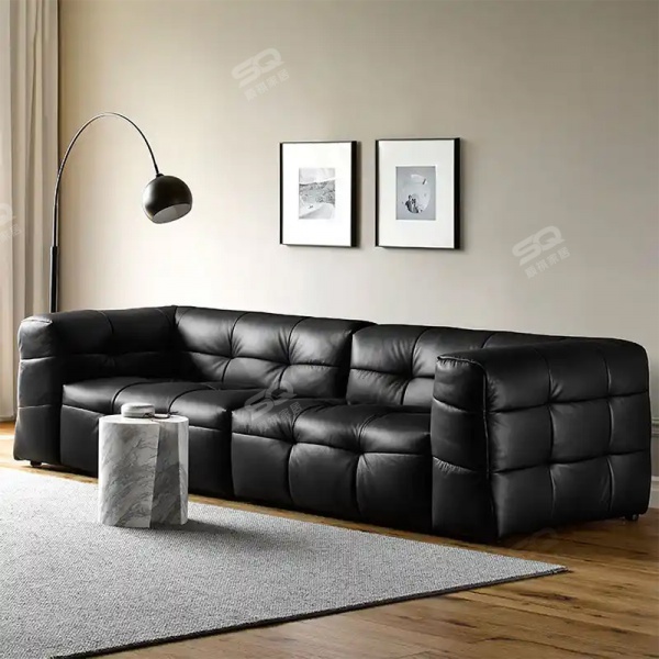 High Quality Fabric and Leather Upholstery Living Room Furniture Sectional Sofa