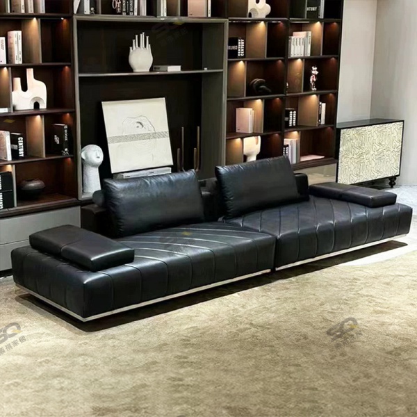 Luxury Home Furniture Three-Seat Tufted Living Room Sofa Set High Quality Wood Fabric Elegant Whole Hide Design Modular