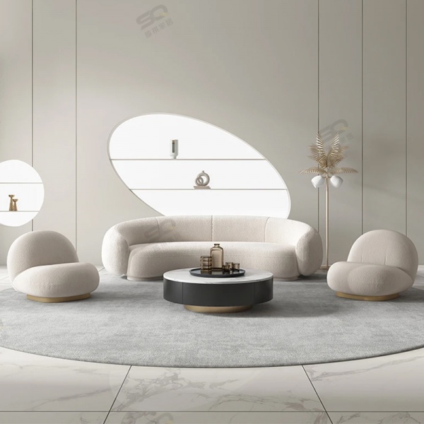 2025 new stylish modern sofa couch Beauty Hair Salon gold Metal Frame waiting Sectional Sofa for Reception Waiting area