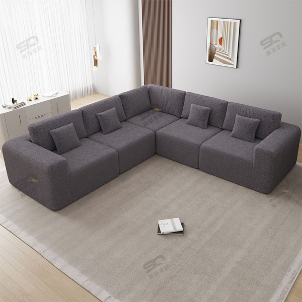 Living room removable compression sofa combination velvet concubine sofa vacuum packing high density sponge sofa