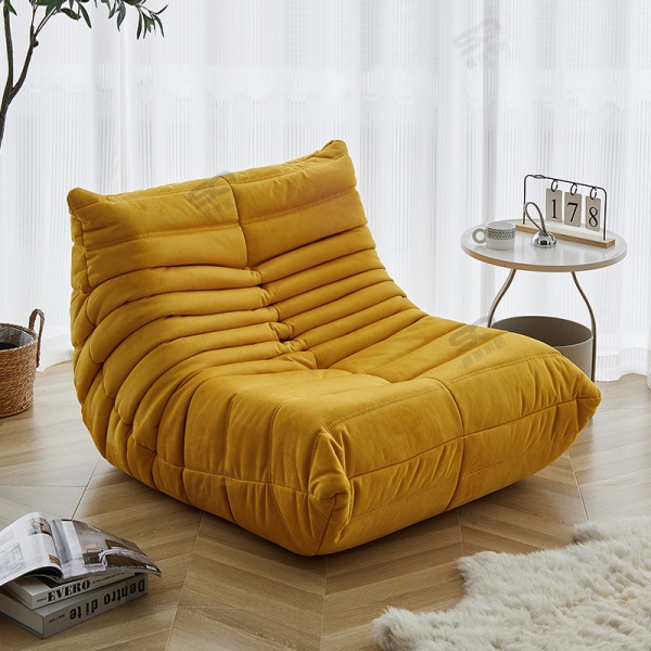 High Density Sponge Lazy Sofa Modern Simple Single Casual Sofa Chair Fabric Compressed Sofa