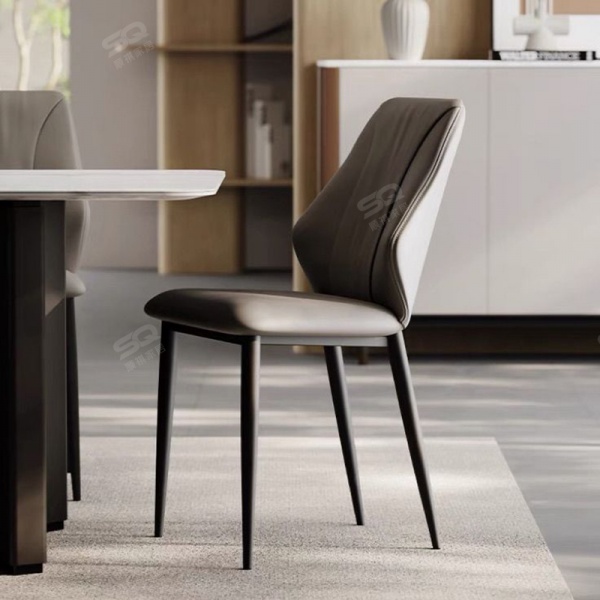 Light Luxury Minimalist High-end Dining Chair Designer Household Commercial Restaurant Soft Bag Backrest Chair 