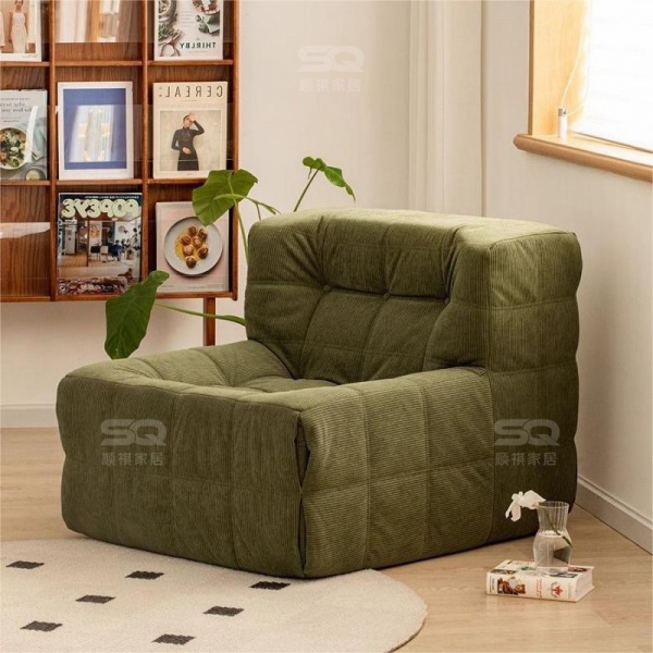 High-quality modern vacuum-compressed sofa, simple and space-saving, suitable for bedrooms and balconies. Waffle-patterned sofa