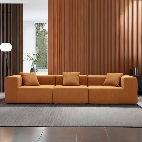 Simple fabric sofa set, cross-border vacuum-compressed tofu-block sofa, modular, suitable for living rooms and home use