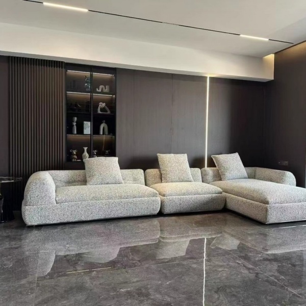 Modern Modular Fabric Sofa | High-End Minimalist Sofa with Traditional Mortise & Tenon Frame