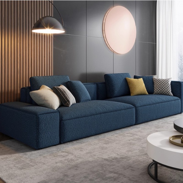 Minimalist Modular Fabric Sofa | Clean-Line Cube Design for Modern Living Spaces